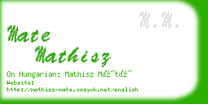 mate mathisz business card